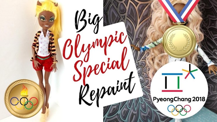Olympics Special Monster High Doll Repaint. Figure Skating. PyeongChang 2018. How To Customize