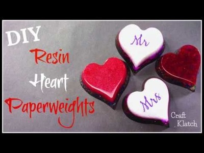 Resin Heart Paperweights | Resin Crafts | Craft Klatch