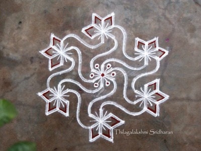 SIMPLE DOTTED KOLAM FOR BEGINNERS