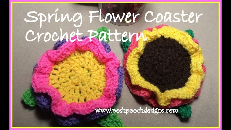Spring Flower Coaster Crochet Pattern