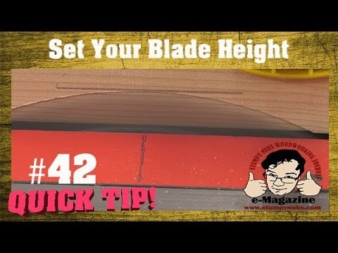 TIP: How to set your table saw blade to the perfect height EVERY TIME!
