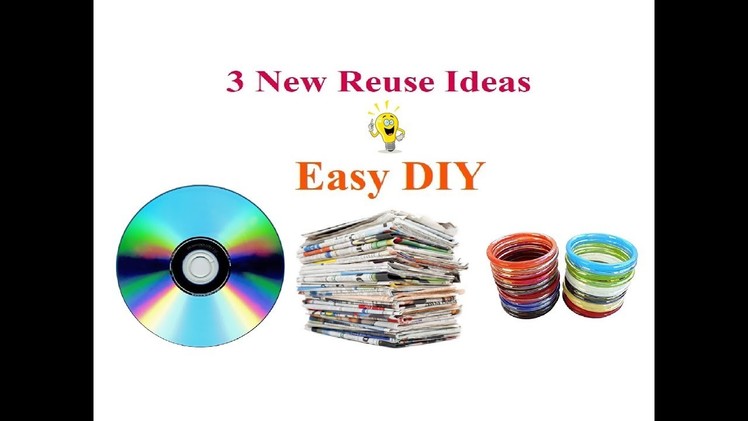 3 New Amazing Recycle - Reuse Craft Ideas. DIY Newspaper craft.  Best Out Of Waste