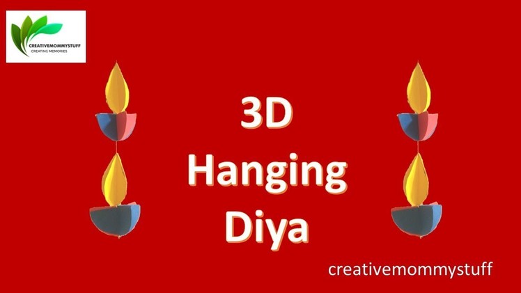 3D diwali diya wall hanging tutorial | Diwali decor | Hanging diya craft