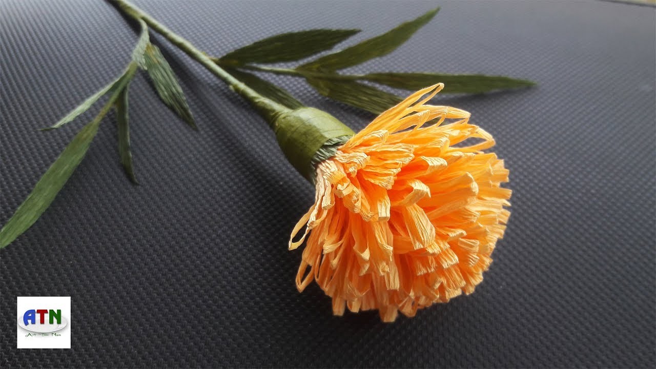 ATN Craft Lovely Marigold Flower Paper Craft, How To Craft Marigold