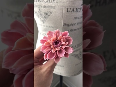 Bean paste flower craft - Dahlia