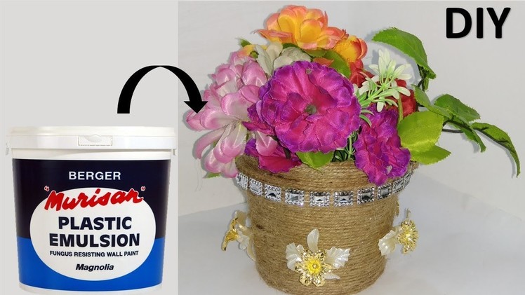 Best out of waste ||  flower vase making || easy craft