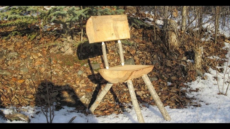 Bush Craft Camp Furniture With Home Made Auger