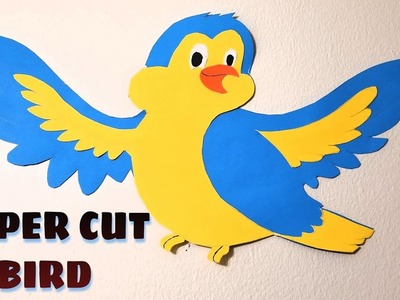 Colorful bird wall decor | Paper cut bird craft @ArtistInU