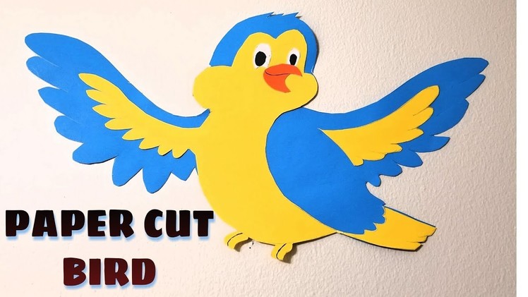 Colorful bird wall decor | Paper cut bird craft @ArtistInU