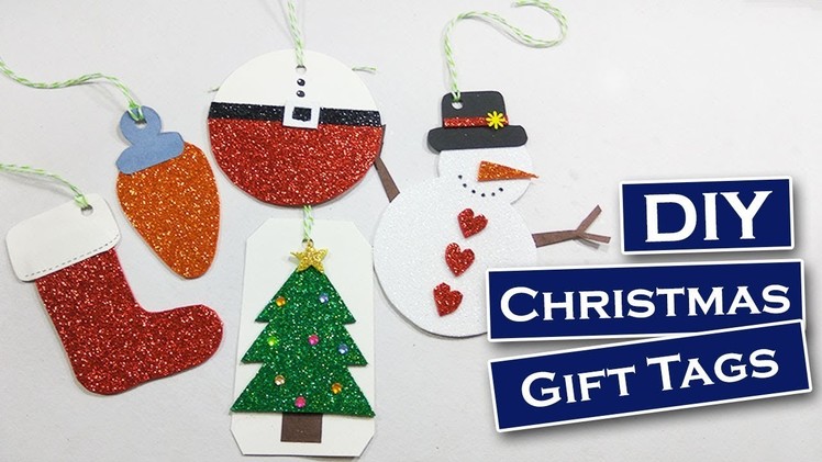 DIY 5 Easy Christmas Tags | Foam Sheet craft | DIY Gift Tags