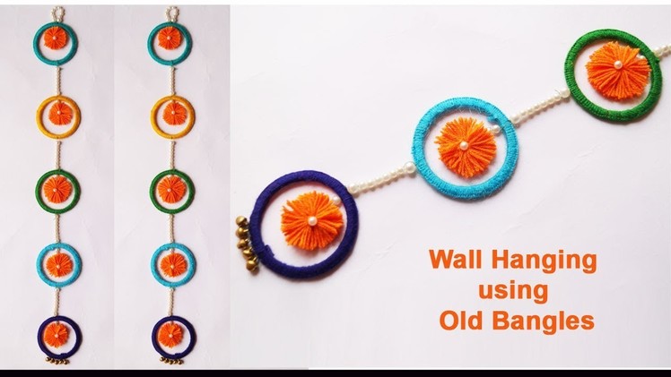 DIY Art and Craft. Wall hanging using waste bangles 2017