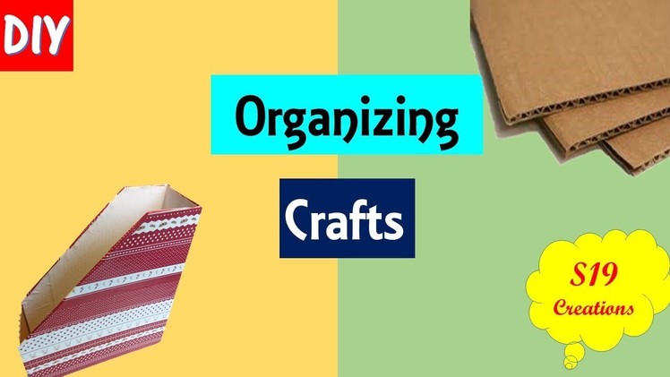 Diy | Best Out of waste organizing crafts | how to make file holder | magazine holder from cardboard
