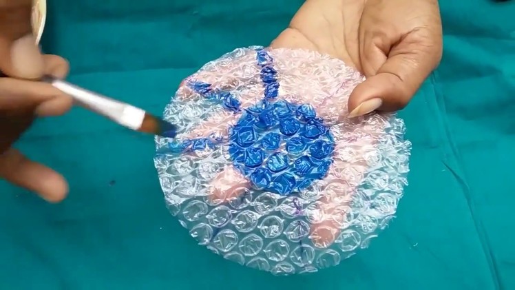 DIY bubble wrap craft ideas, diwali special, best out of waste, how to make diya stand decoration