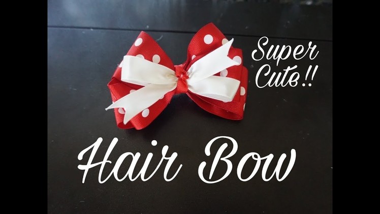 DIY: Cute Hair Bow || Quick and Easy Tutorial || Mini Bowdabra