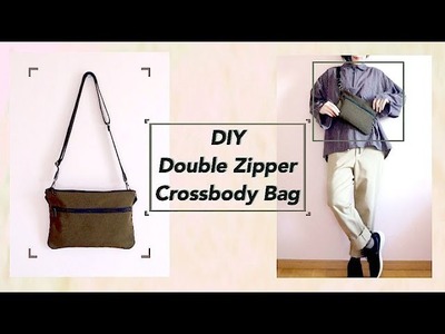 DIY Double Zipper Crossbody Bag. サコッシュバッグの作り方ㅣmadebyaya