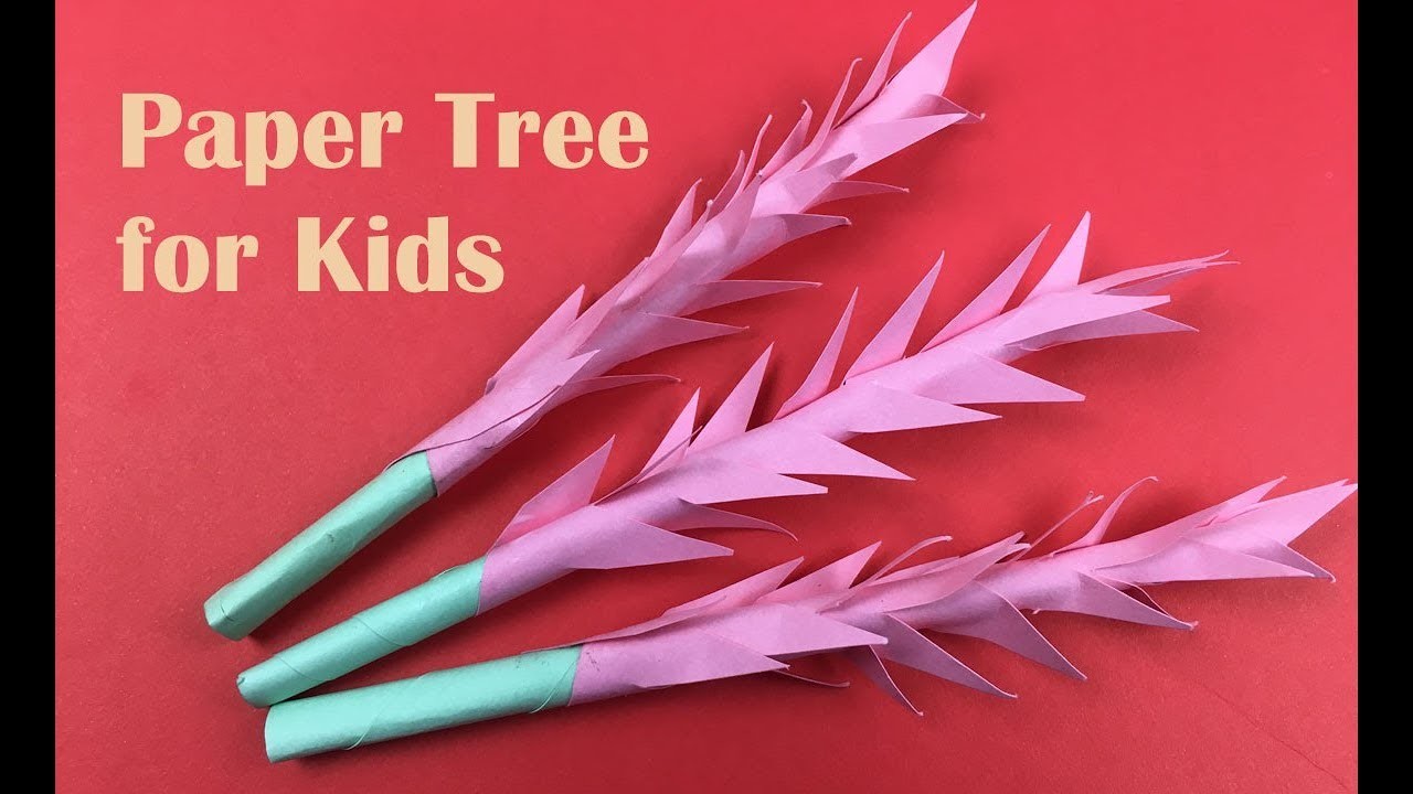 DIY Easy Small Paper Tree for Kids - Handicraft Tutorial | How to Make a Simple Tree - DIY Paper