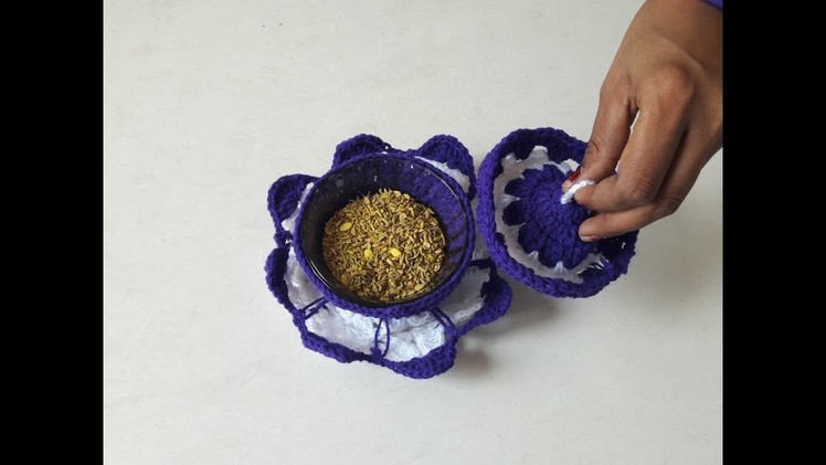 DIY Hand Made Dry Fruits box for woolen mukhvash dani. Craft. art