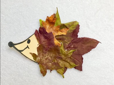DIY Hedgehog Fall Leaf Craft For Kids
