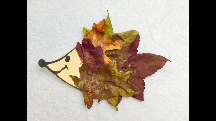 DIY Hedgehog Fall Leaf Craft For Kids