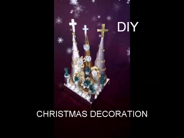 DIY.HOW TO MAKE A BEAUTIFUL  CHRISTMAS  TREE WITH  FOIL PAPER.SCHOOL PROJECT.