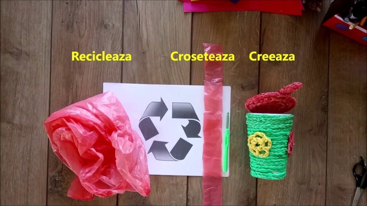 DIY How to make a mini decorative basket using plastic bags tutorial |Best out of waste |
