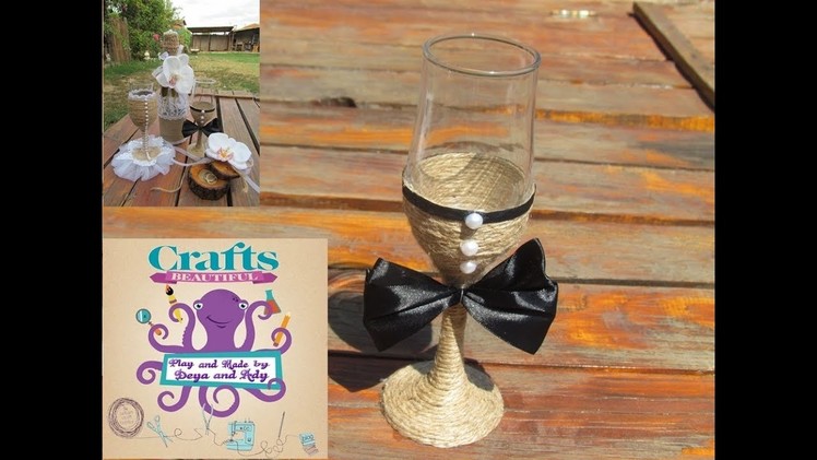DIY: How to make decoration on a ritual glass for the groom TUTORIAL