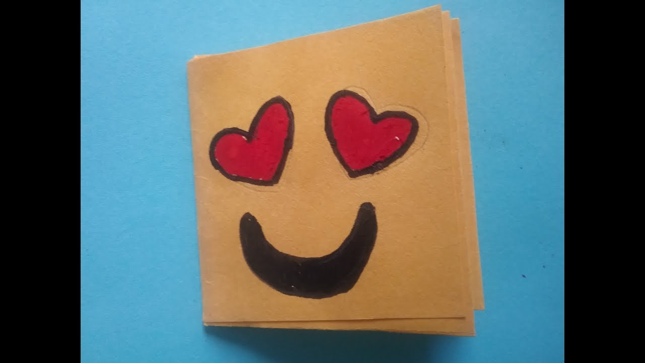 Diy How To Make Heart Emoji Notebook Without Glue Easy Craft For Kids