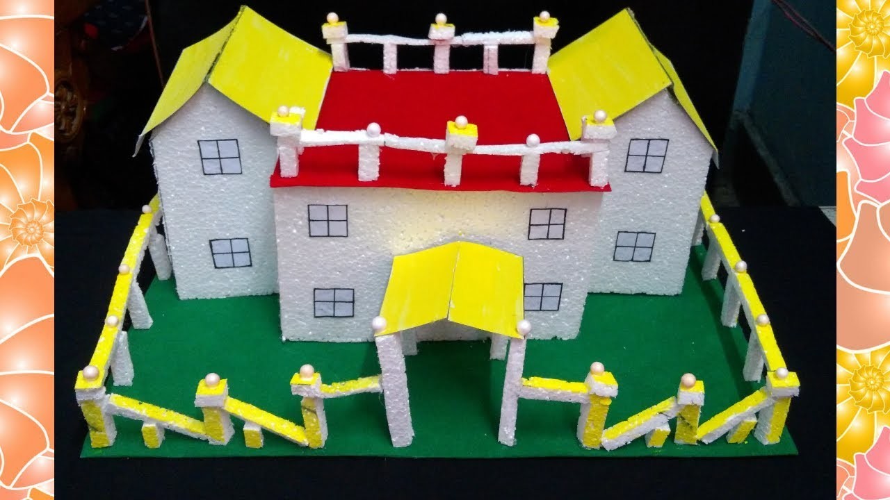 Diy Ii How To Make A Simple House Using Thermocol Cardboard Diy Ii How To Make A Simple House Using Thermocol Cardboard