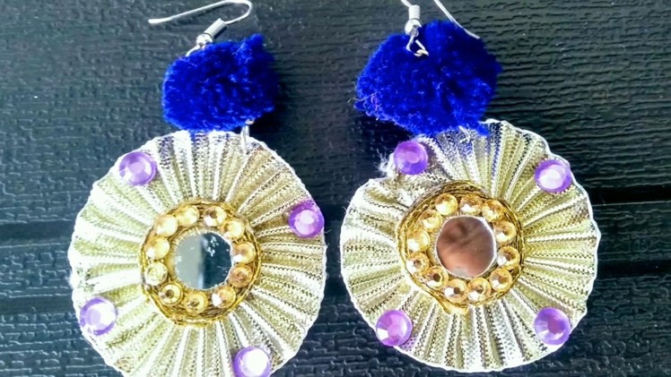 DIY jewellery. gota and pom pom earrings made easy