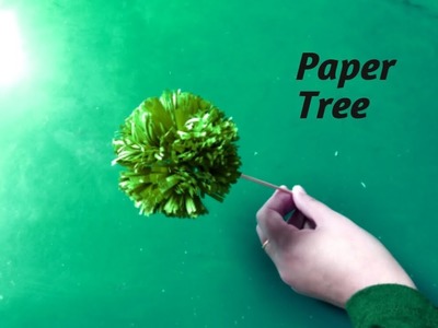 DIY miniature super easy paper tree tutorial | Kids craft. ????????