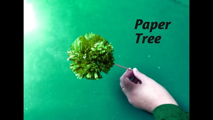 DIY miniature super easy paper tree tutorial | Kids craft. ????????