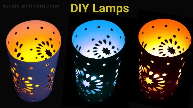 Diy paper lamps | Diy diwali decorations | Diy diwali lamps | Lampshade |