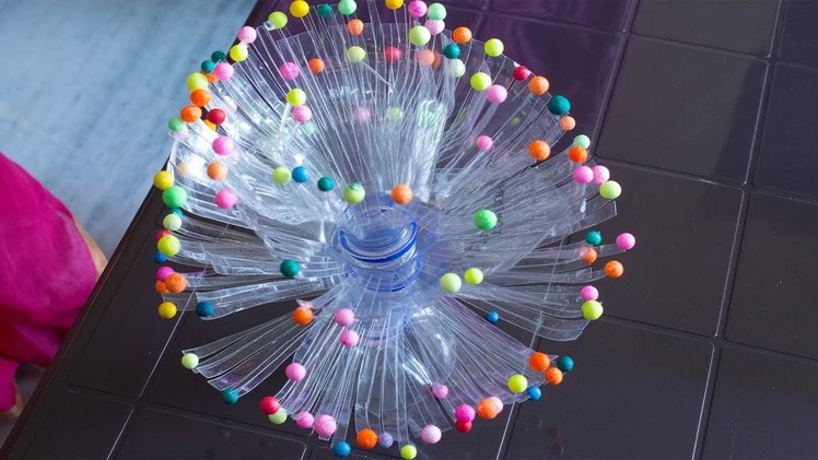 DIY Plastic Bottle Vase Making Craft | Flower Vase Making with Waste  Bottles in Home Decor