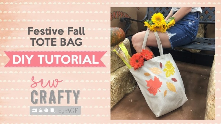 DIY Reusable Bags- Festive Fall Tote Tutorial