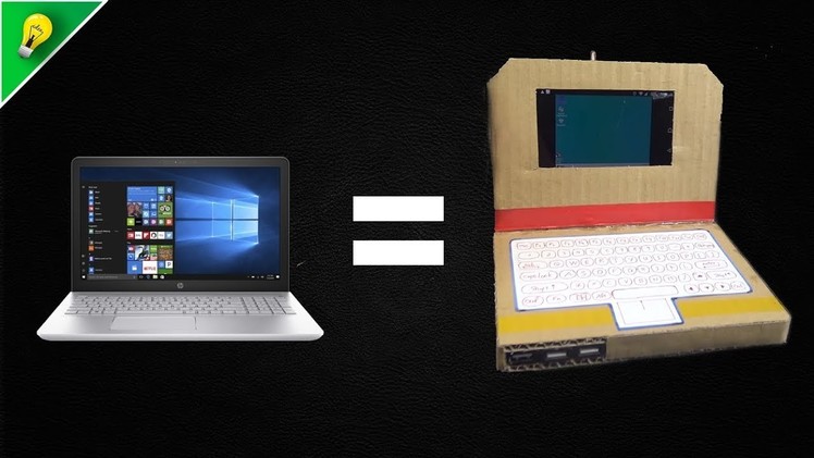 DIY Simple Cardboad Laptop with Smartphone and OTG Cable ✅ Amazing Machine from Cardboard