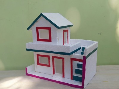 DIY- Thermocol House | How To Make Thermocol House | Thermocol Craft For School Project