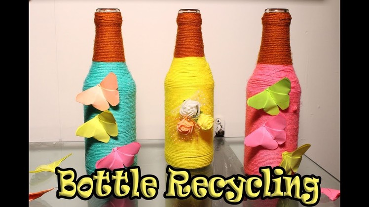 DIY Wine Bottle Home Decoration Idea | Upcycle Glass Bottles | Recycled Craft | Easy Home Decor