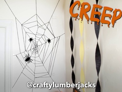 DIY Yarn Spiderweb for Halloween