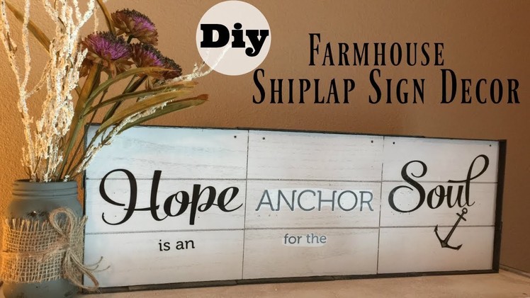 Dollar Tree DIY Farmhouse Shiplap (DUPE) Wood Sign Decor | Full Tutorial