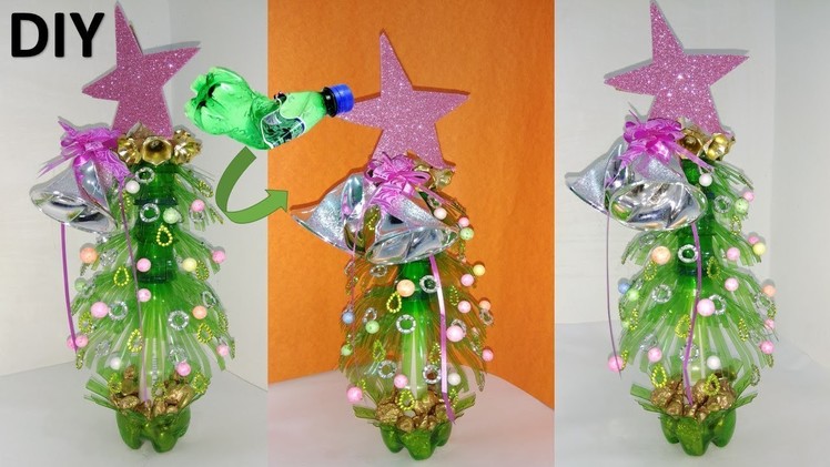 Empty Plastic Bottle craft || Christmas tree making