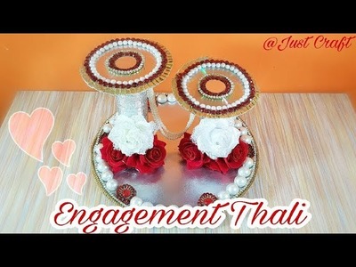 Engagement Thali | Engagement Platter | Ring Ceremony Thali | Just Craft