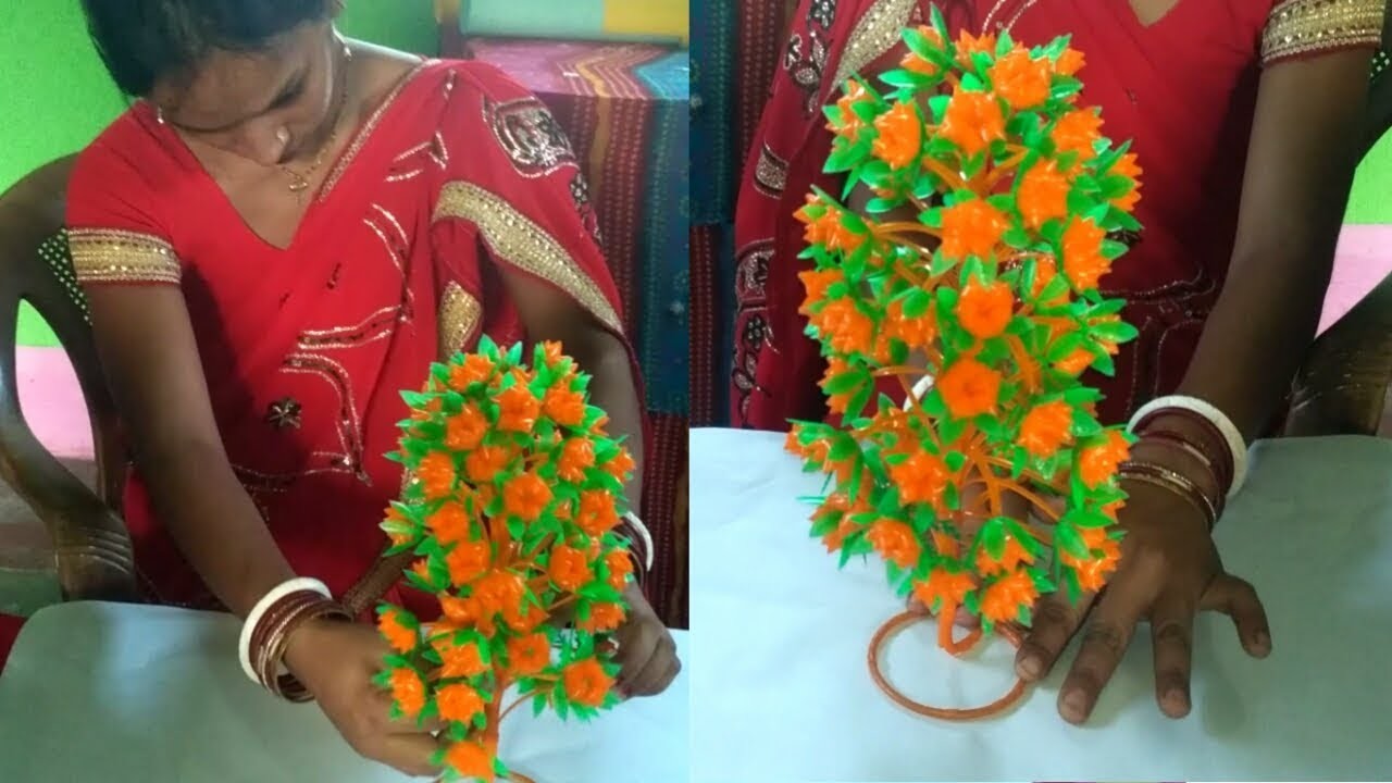 (GULDASTA) Craft Ideas For Decoration. Beautiful Trees And Flowers. Christmas Tree