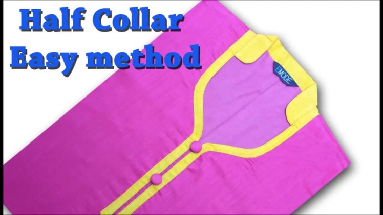 Half collar neck design easy method DIY tutorial, collar neck design cutting