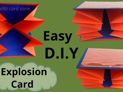 How to make a explosion card | Easy handmade card tutorial | Diy greeting card |
