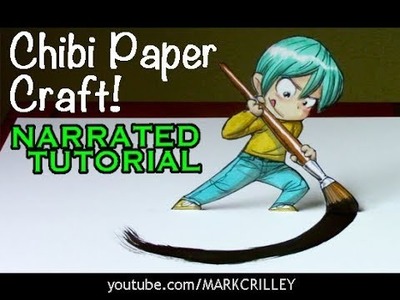 How to Make an "Ink Brush Chibi" [Narrated Paper Craft Tutorial]