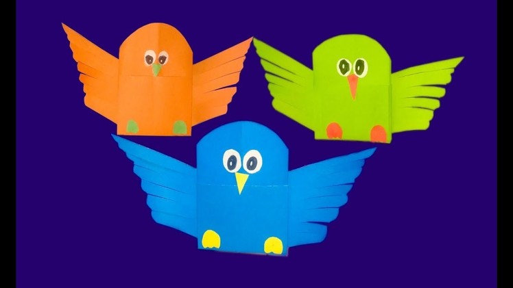 How to Make Birds That Fly Color Papers|Paper Bird craft Birds Making