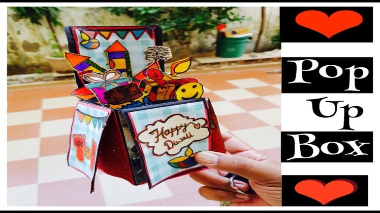 How to make birthday cards. diy Diwali greeting box. diy pop up card. diy card for boyfriend