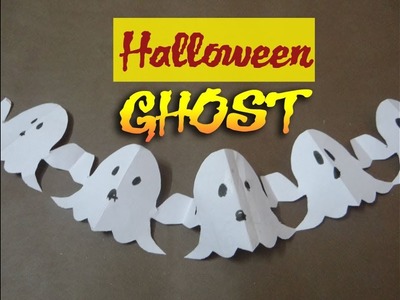 How to make chain of ghost garland – 2-minute Halloween craft