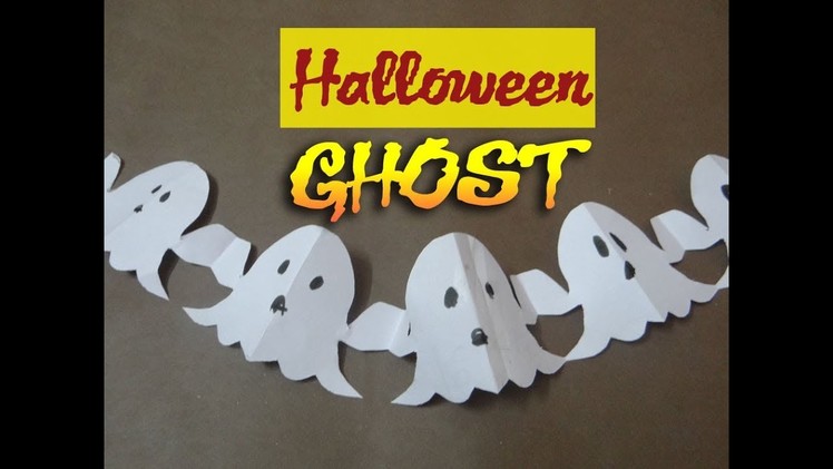 How to make chain of ghost garland – 2-minute Halloween craft