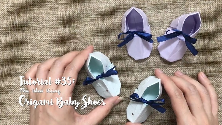 How to Make DIY Origami Cute Baby Shoes? | The Idea King Tutorial #35